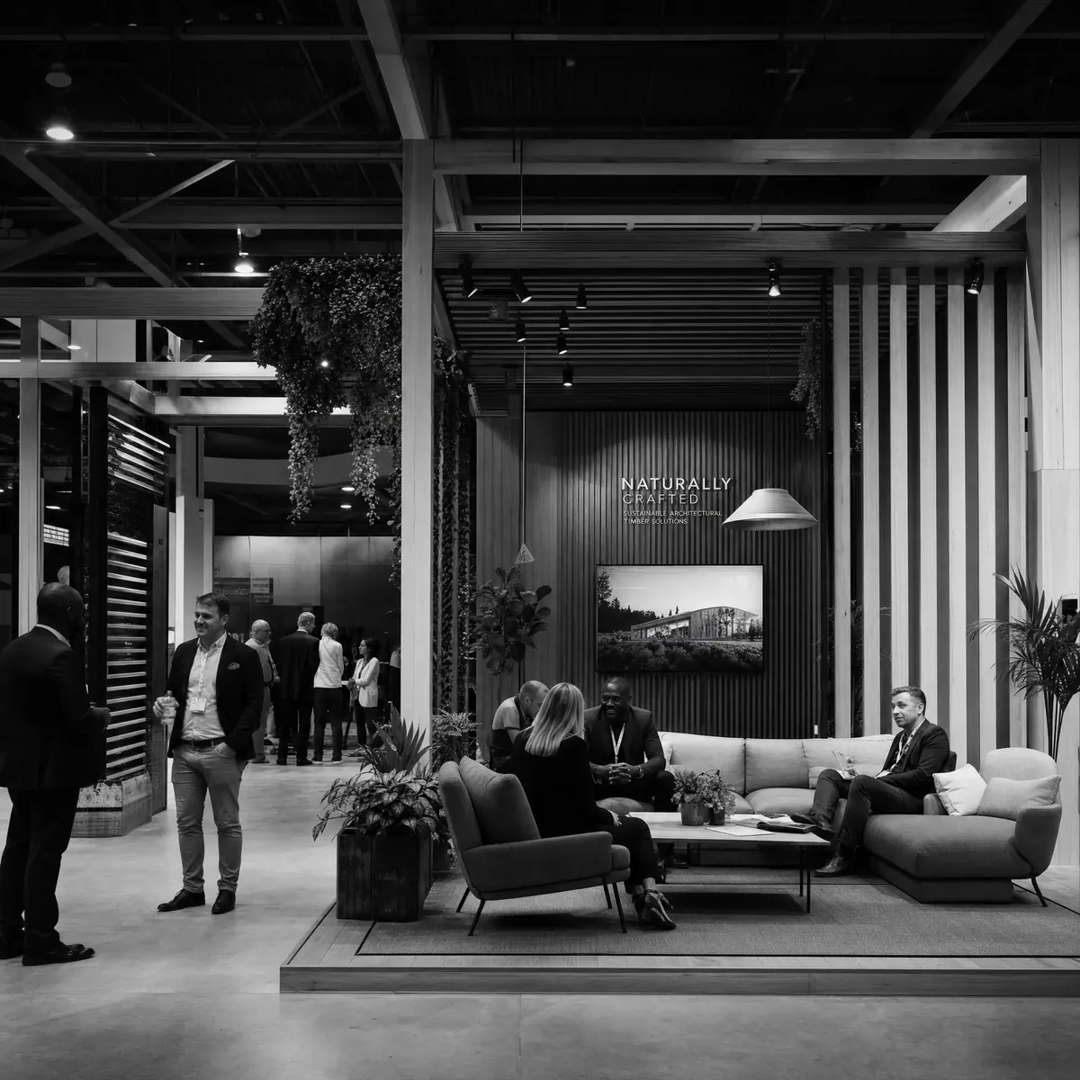 Timber lounge — naturally crafted pavilion, full wide view